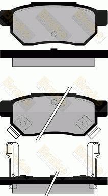 BRAKE ENGINEERING Комплект тормозных колодок, дисковый тормоз PA545